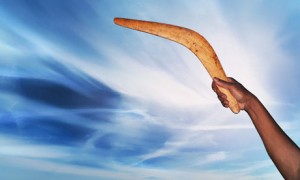 A picture of a boomerang